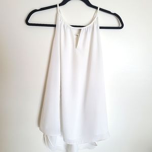 White Flowy Tank Top